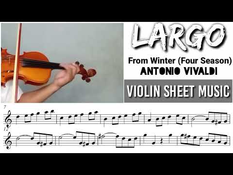 Free Sheet || Largo (Winter, Four Season) - Vivaldi || Violin Sheet Music