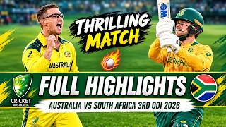 South Africa vs Australia 3rd ODI 2026 Full Highlights | SA vs Aus