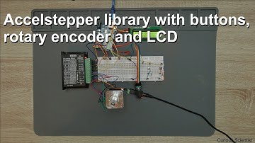 Stepper motor control with buttons and rotary encoder