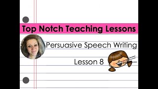 3rd Grade Writing Lesson: Persuasive Writing Lesson 8