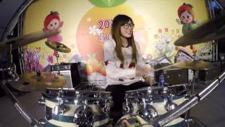 20160124 爵士鼓 羅小白 - 愛的鼓勵 (GO PRO)