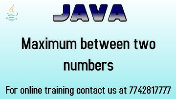 maximum between two numbers in java in hindi