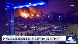 Chevron oil refinery fire extinguished after burning for hours in El Segundo