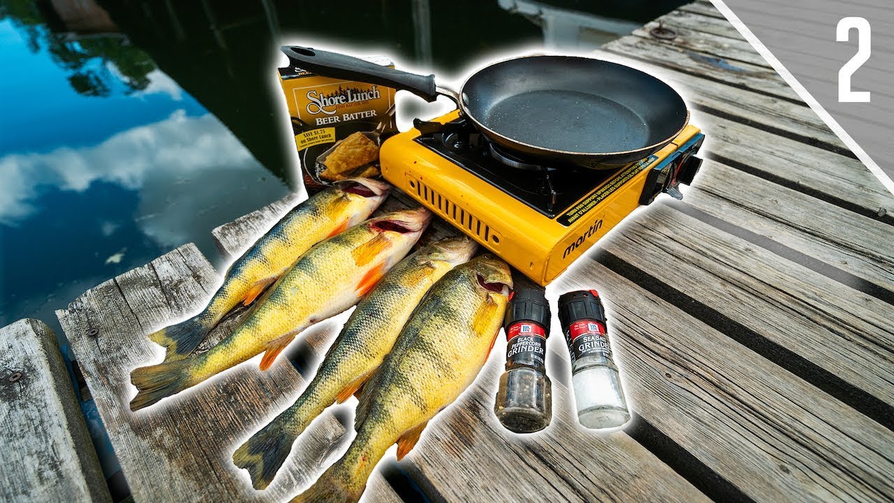 Cooking Jumbo Perch Lakeside (Catch & Cook) YouTube