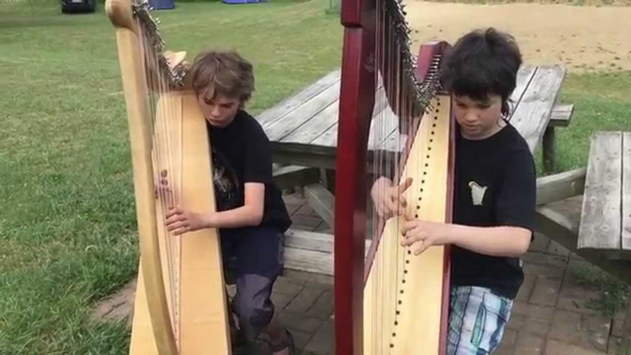 Greensleeves played by 2 harps YouTube