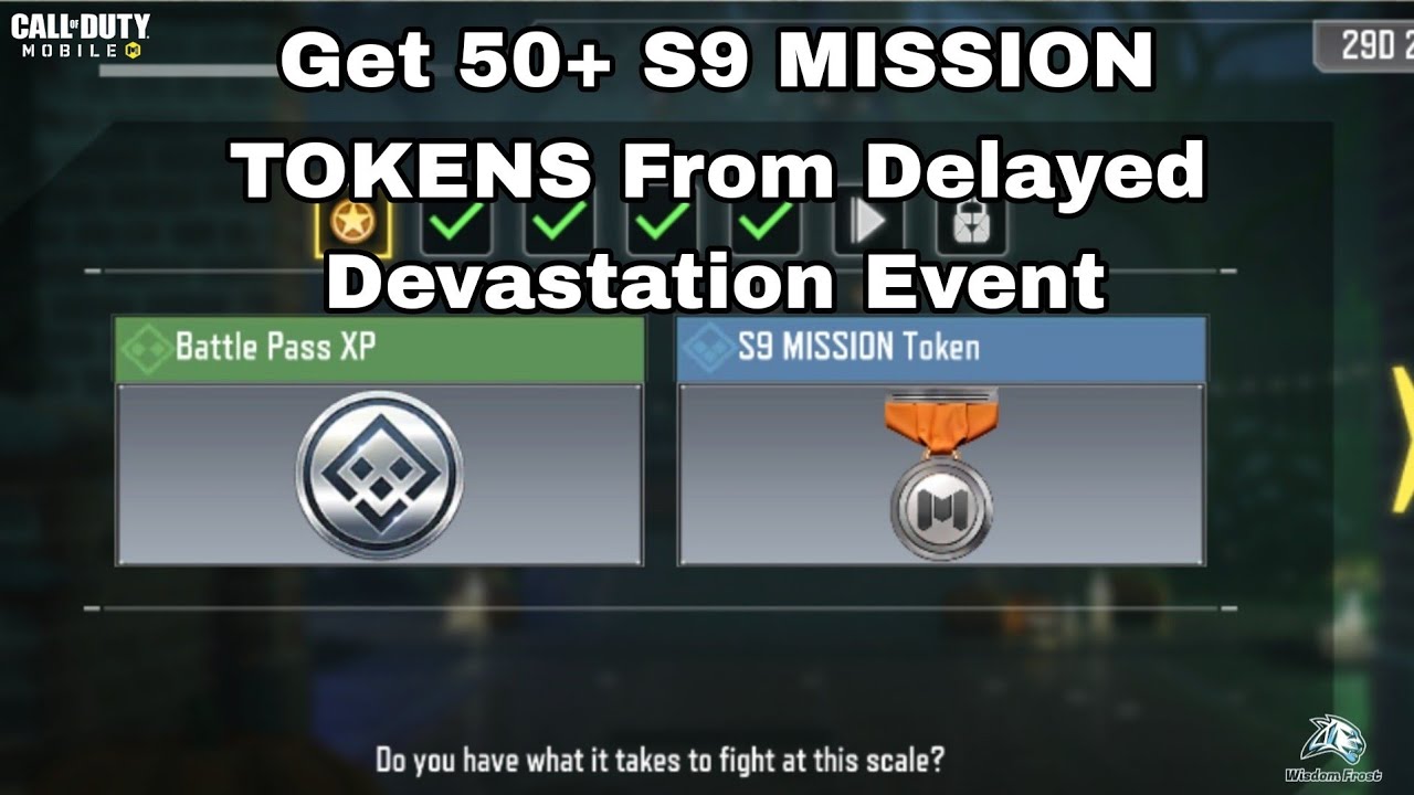 Cod Tokens Get 50+ S9 MISSION TOKENS From Delayed Devastation Event Cod Mobile ...