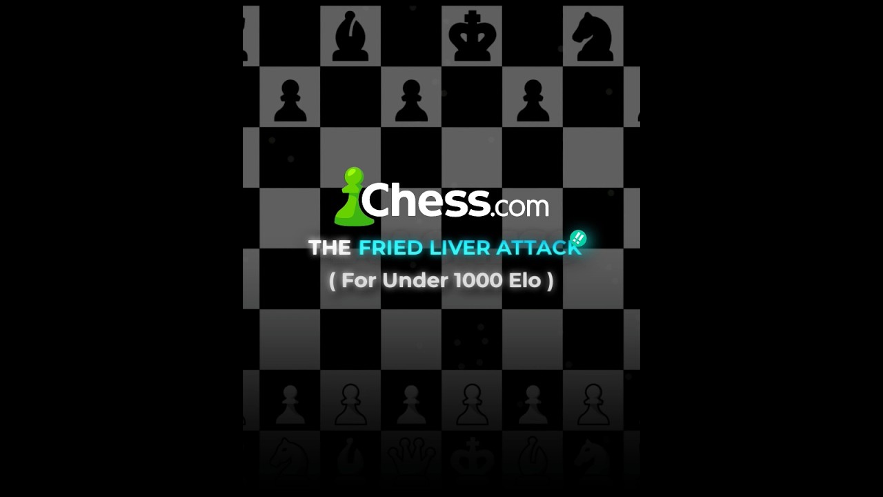 THE FRIED LIVER ATTACK!! ( For Under 1000 Elo) 🔥🤯 I AAA CHESS I #shorts #chess