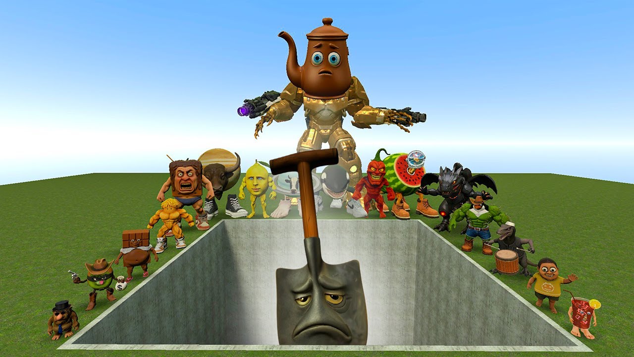 All New Italian AI Brainrot Memes vs Giant Pit with Secret Boneca Celeste! – Gmod