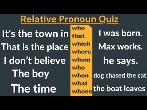 ⁣Relative Pronouns  Clauses: English Grammar Quiz |English MasterClass|