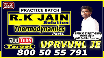 Thermodynamics | Chapter-1  | RK Jain solution | Pankaj sir