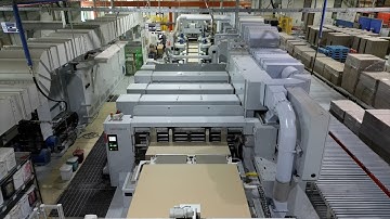 The process of mass-producing packaging boxes at an astonishing speed