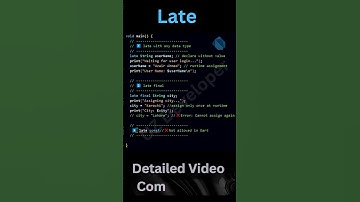 Dart Programming: late vs late final vs const  #coding #flutter