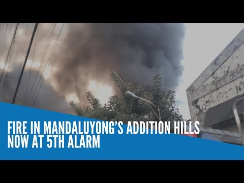 Fire in Mandaluyong’s Addition Hills now at 5th alarm
