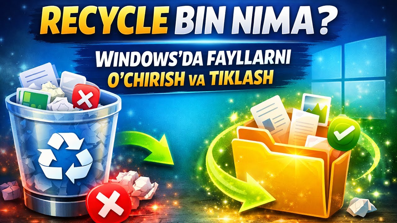 Windows Korzinasi (Recycle Bin): O‘chirilgan Fayllarni Qanday Tiklash Mumkin?