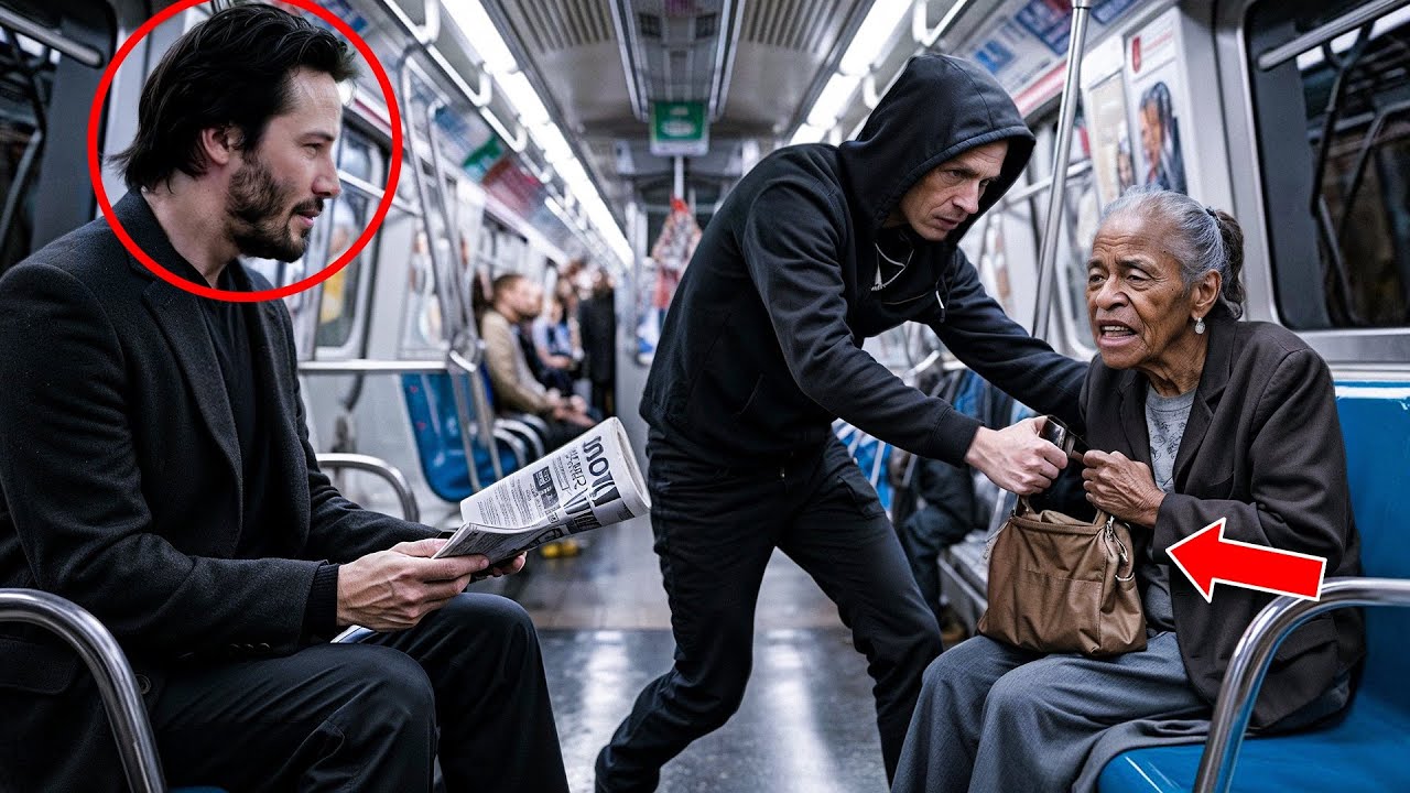Thief Robs Elderly Woman in Subway, Unaware Keanu Reeves Is Watching ...