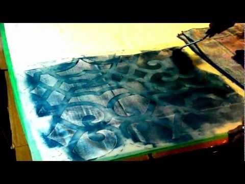Come stencil su stoffa