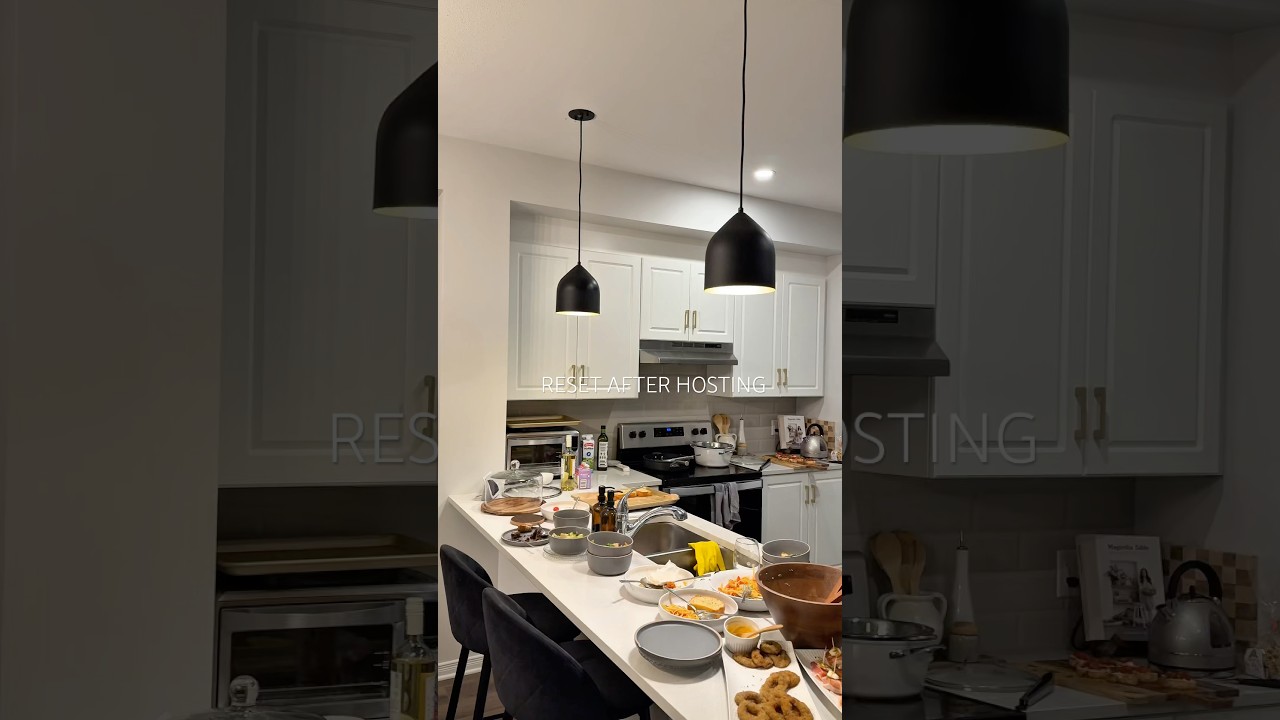 Clean up with me after hosting 🫧 