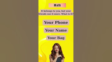 🧠It belongs to you, but your friends use it more. What is it? #10secondriddle #quiz #mindbendingquiz