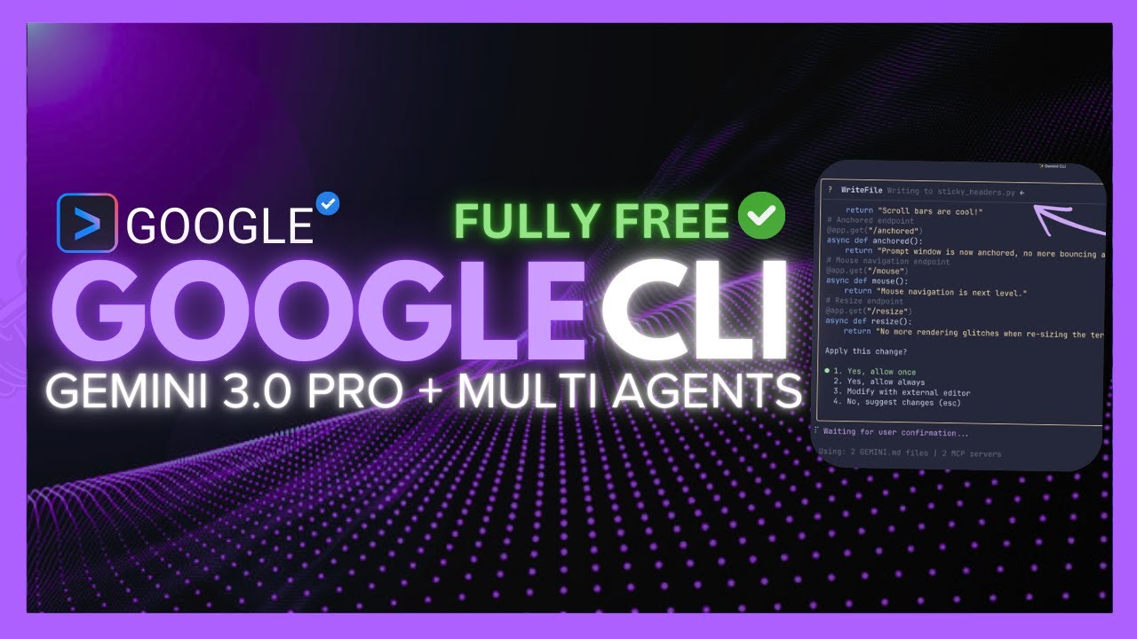 Gemini CLI Update: GEMINI 3.0 Integration + NEW Mulit AI Coding Agent + NEW Level of Interactivity!