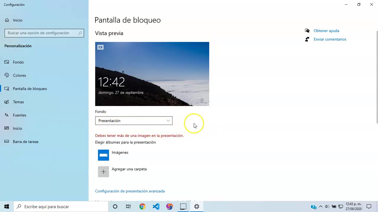 Cómo cambiar el protector de pantalla de Windows 10 YouTube