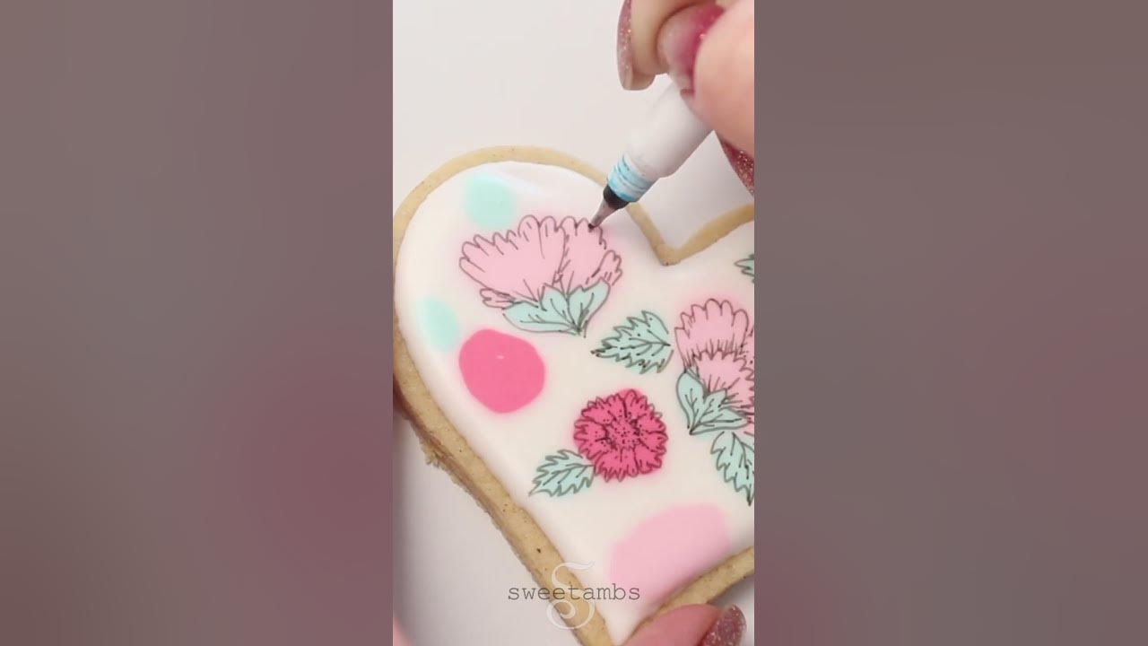 Watercolor Cookies With Edible Ink Markers - SweetAmbs