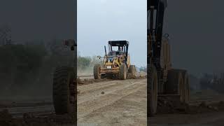 CAT Motor Grader Working At Site