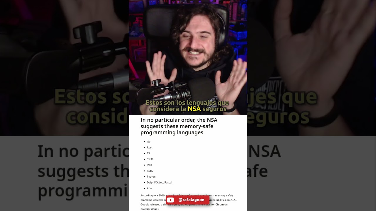 Lenguajes más seguros #shorts #twitch #rafalagoon