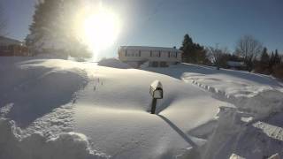 John Deere 300 18hp Snow blowing 2016