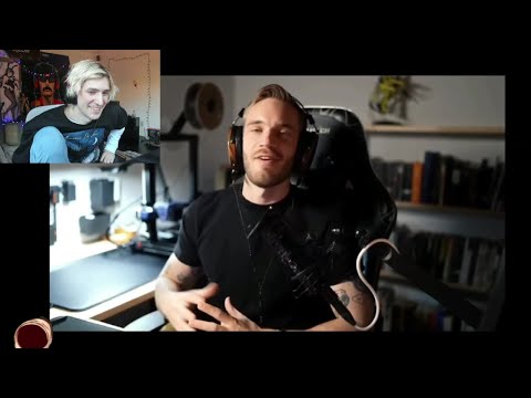 xQc reacts to PewDiePie making fun of him