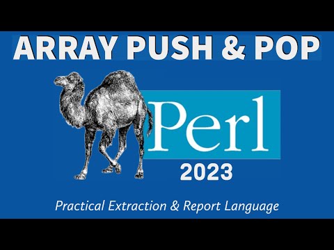 Perl Programming - Array Push & Pop 2023