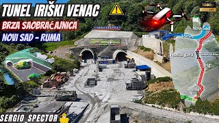 Najduži Tunel u Srbiji IRIŠKI VENAC, izgradnja brze saobraćajnice Novi Sad - Ruma #dronevideo