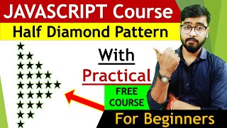 Famous JavaScript Star Pattern Program| Half Diamond Star Pattern | JavaScript Tutorial Profile