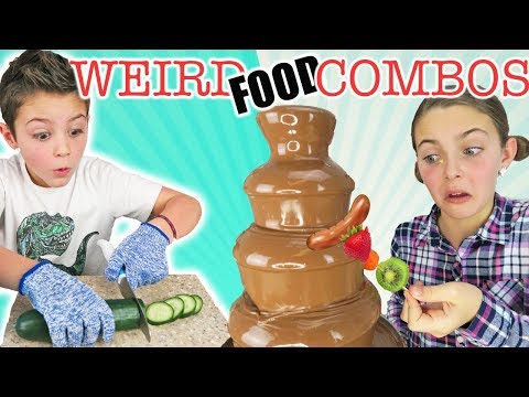 Weird Food Combinations and Chocolate Fountain | TruChef Kids Cut Resistant Gloves and Chef Set