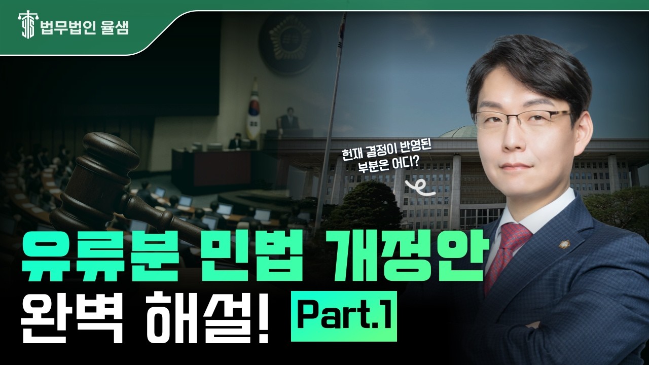 유류분 민법 개정안 완벽해설! part.1  헌재결정이 반영된 부분은 ? #상속전문변호사