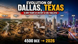 Evolution of Dallas TX | 6,500 Years of History in One Timelapse (4500 BCE–2026)