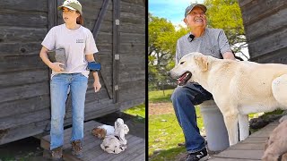 Maya does MORE work with Eric on the farm Details