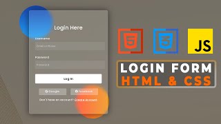 Login Form - HTML, CSS, JS, Firebase Source Code Included