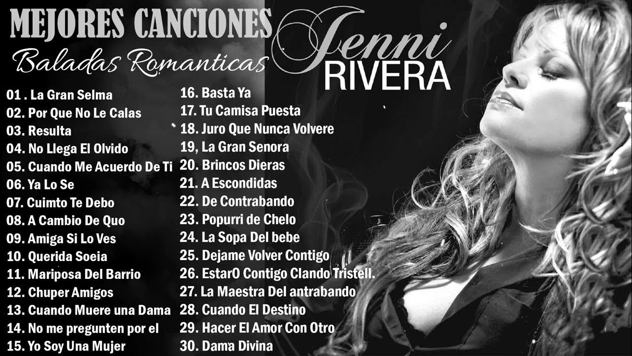 JENNI RIVERA SUS MEJORES EXITOSJENNI RIVERA RANCHERAS VIEJITAS MIX 20 GRANDES EXITOS INOLVIDABLES