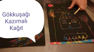 Gökkuşağı Kazımalı Kağıt Kullanımı- Rainbow Paper