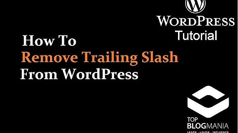 How To Remove Extra Trailing Slashes from URL in WordPress