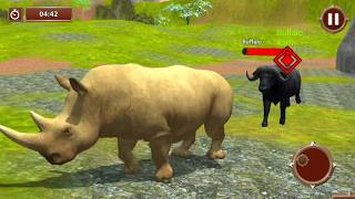 Rhino Family  Games - Wild Rhino Survival Simulator | Android Gameplay screenshot 3
