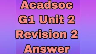 ACADSOC G1 Unit2 Tesol Answers ( Rev 2)
