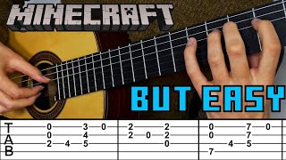 Video thumbnail of "Minecraft (Sweden) - EASY Guitar Cover [TABS]"