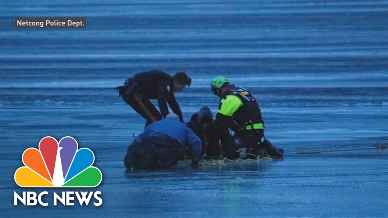 Watch: Rescuers Save Three People Who Fell Through Ice On Frozen New Jersey Reservoir
