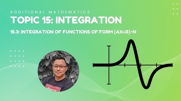 0606 Additional Mathematics: Integration 15.3 Integration of functions of form (ax+b)^n