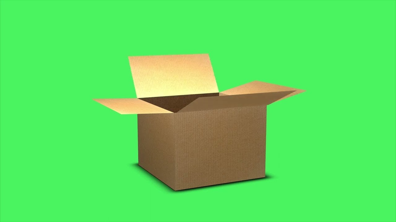 3D BOX Folding Animation Green Screen - YouTube