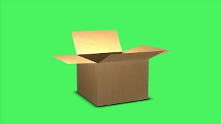 3D BOX Folding Animation Green Screen