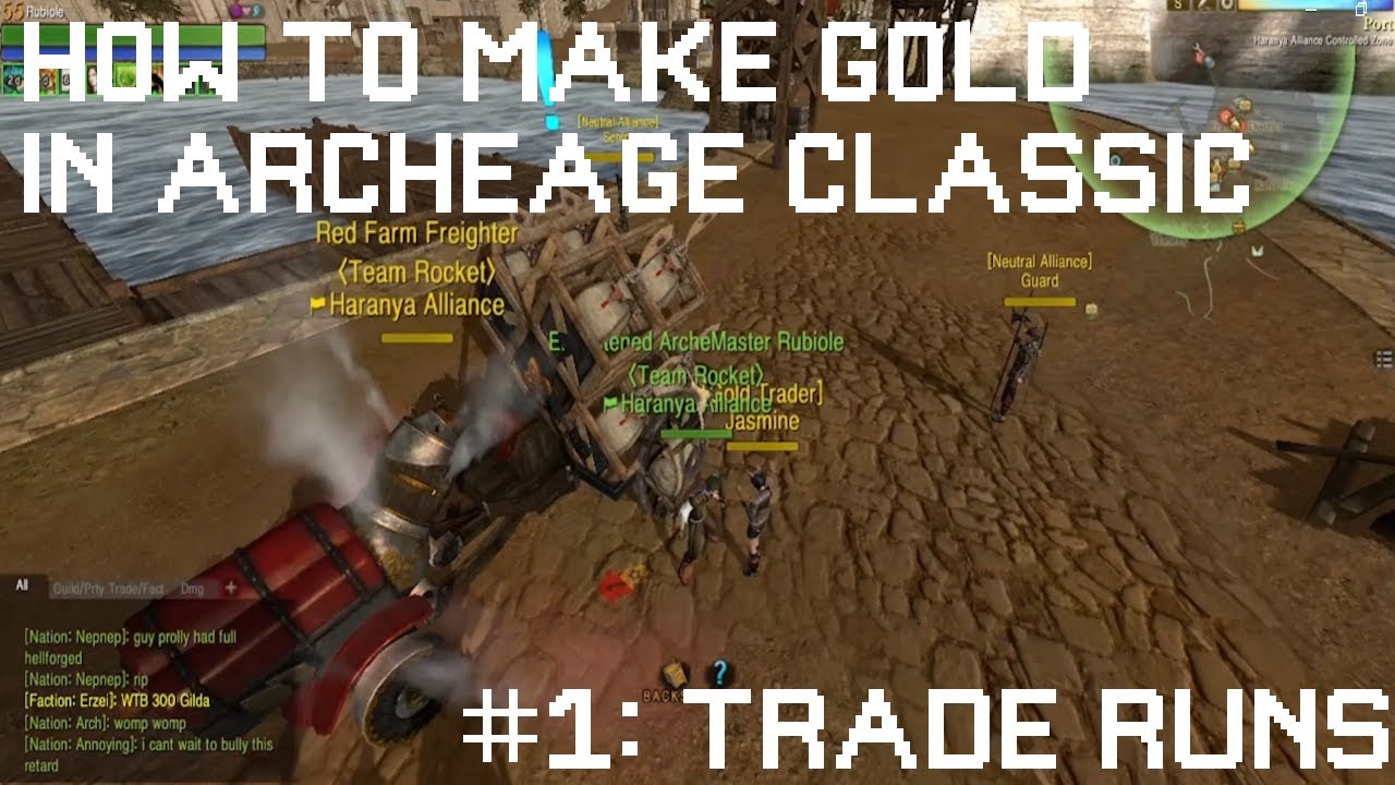 Archeage Classic | How to make gold for dummies #1 - TRADE RUNS