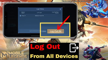 How To Log/Sign out Mobile Legends Account On Other devices | Sign Out MLBB From All Devices