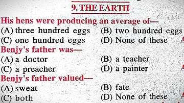 Most VVI Objective Question The EARTH Class 12th English